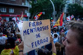 Europa Press - Protest Against Sanchez at PSOE HQ - Madrid