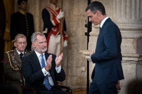 Felipe VI and Sánchez Commemorate EU Accession Anniversary - Madrid