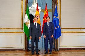 Juanma Moreno Receives The Vice-President of China Han Zheng - Seville