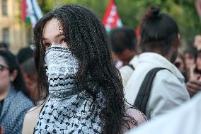 Rima Hassan at the Place de la Republique - Paris