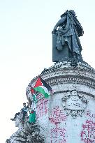 Rima Hassan at the Place de la Republique - Paris