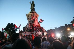 Rima Hassan at the Place de la Republique - Paris