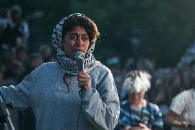 Rima Hassan at the Place de la Republique - Paris