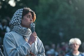 Rima Hassan at the Place de la Republique - Paris