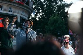 Rima Hassan at the Place de la Republique - Paris