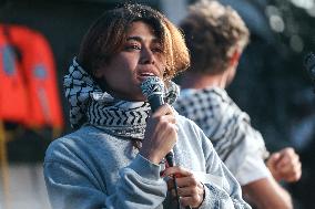 Rima Hassan at the Place de la Republique - Paris