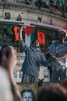 Rima Hassan at the Place de la Republique - Paris