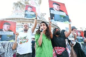 Rima Hassan at the Place de la Republique - Paris