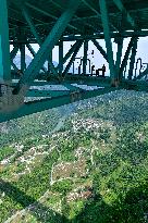 Construction of The Huajiang Grand Canyon Bridge - China