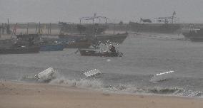 Typhoon Wutip Hits Hainan - China