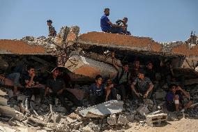 UN Humanitarian Aid for Palestinian Refugees - Gaza City