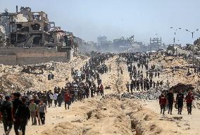 UN Humanitarian Aid for Palestinian Refugees - Gaza City