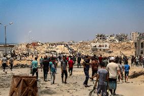 UN Humanitarian Aid for Palestinian Refugees - Gaza City