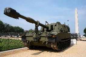 Saturday military parade preparartions - Washington