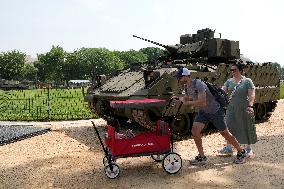 Saturday military parade preparartions - Washington