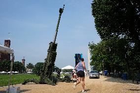 Saturday military parade preparartions - Washington