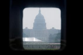 Saturday military parade preparartions - Washington