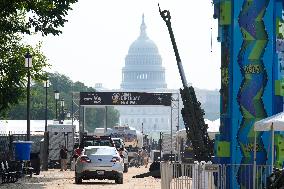 Saturday military parade preparartions - Washington