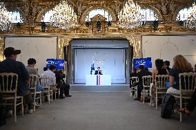 President Macron Press Conference - Paris