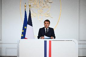 President Macron Press Conference - Paris