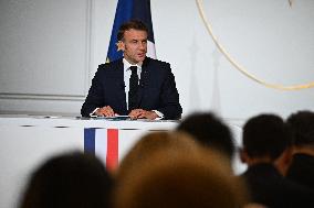 President Macron Press Conference - Paris
