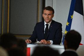 President Macron Press Conference - Paris