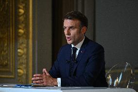 President Macron Press Conference - Paris