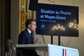 President Macron Press Conference - Paris