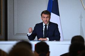 President Macron Press Conference - Paris