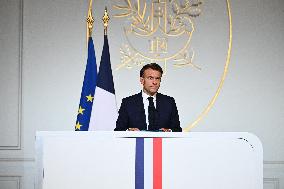 President Macron Press Conference - Paris