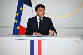 President Macron Press Conference - Paris