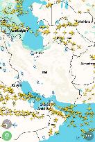 Civilian Flights Abandon the Airspace Above Iran