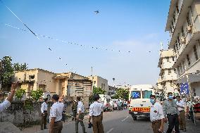 Aftermath of Indian Airplane Crash - India