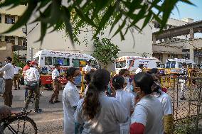 Aftermath of Indian Airplane Crash - India