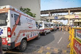 Aftermath of Indian Airplane Crash - India