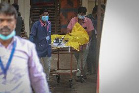Aftermath of Indian Airplane Crash - India