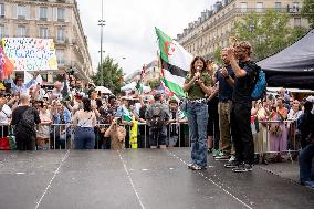 Pro-Palestinian demonstration with Rima Hassan - Paris AJ