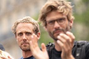 Pro-Palestinian demonstration with Rima Hassan - Paris AJ