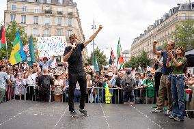 Pro-Palestinian demonstration with Rima Hassan - Paris AJ