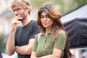 Pro-Palestinian demonstration with Rima Hassan - Paris AJ