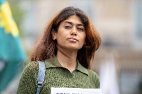 Pro-Palestinian demonstration with Rima Hassan - Paris AJ