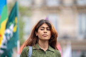 Pro-Palestinian demonstration with Rima Hassan - Paris AJ
