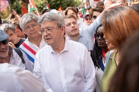 Pro-Palestinian demonstration with Rima Hassan - Paris AJ