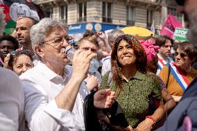 Pro-Palestinian demonstration with Rima Hassan - Paris AJ