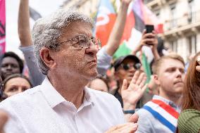 Pro-Palestinian demonstration with Rima Hassan - Paris AJ