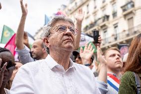 Pro-Palestinian demonstration with Rima Hassan - Paris AJ