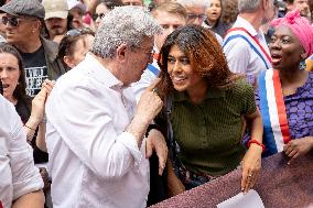 Pro-Palestinian demonstration with Rima Hassan - Paris AJ