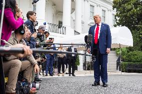 President Trump departs for G7 in Canada