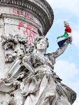 Pro-Palestinian demonstration with Rima Hassan - Paris