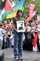 Pro-Palestinian demonstration with Rima Hassan - Paris